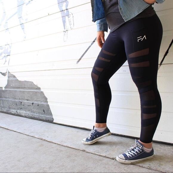 Flatout Apparel Pants - 𝅺Size S Flatout Apparel  Black Mesh Leggings